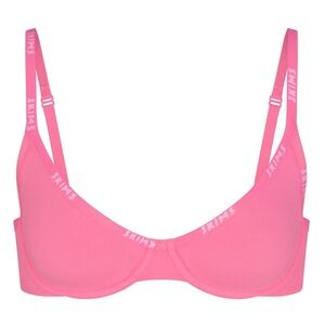 SKIMS Cotton Logo Underwire Demi Bra | Color:Bubble Gum Multi |NWT/NEW!!💓